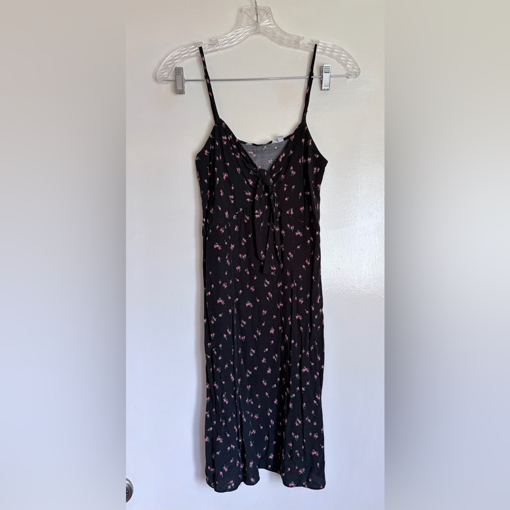 Black & Pink Floral Midi Dress by Stockholm Atelier & Other Stories Size 6